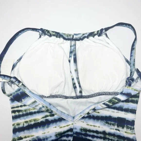 Magicsuit Miraclesuit Womens Swimsuit Size 12 Flower Child Tie Dye Print Keyhole - Picture 5 of 11